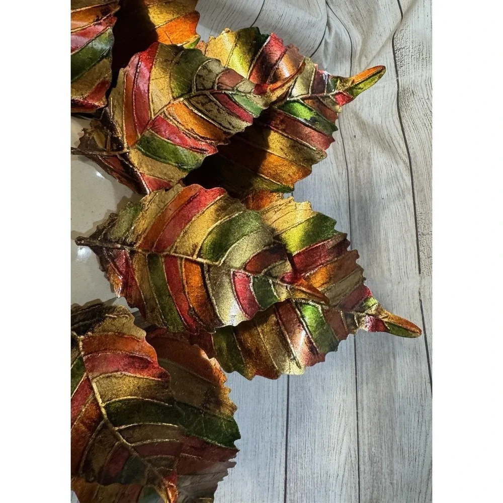 Vintage Hand Painted Masquerade Venetian Mask Original Venezia Italy Fall Color